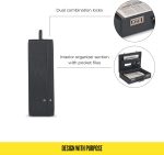 Solo Grand Central Attaché Briefcase with Combination Locks, Black - Image 3